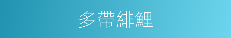 多帶緋鯉的同義詞