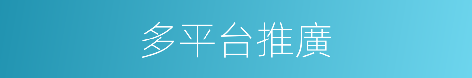 多平台推廣的同義詞