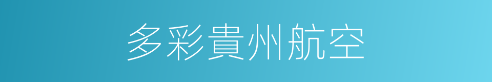 多彩貴州航空的同義詞