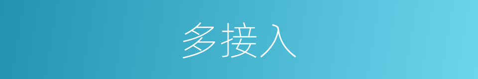 多接入的同义词