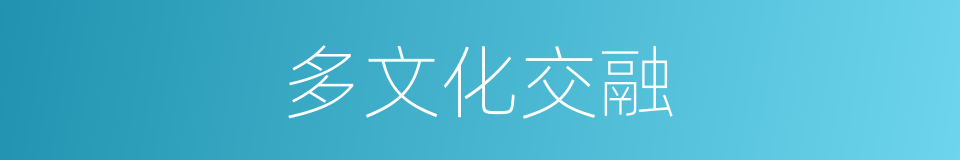 多文化交融的同义词