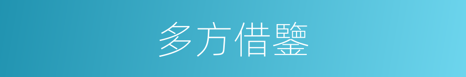 多方借鑒的同義詞