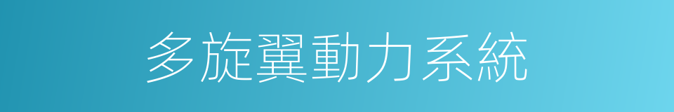 多旋翼動力系統的同義詞