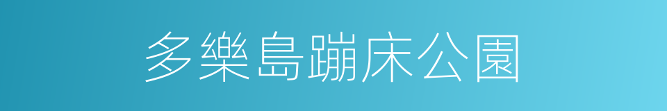 多樂島蹦床公園的同義詞