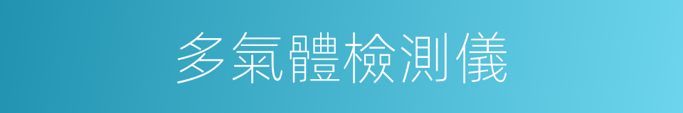 多氣體檢測儀的同義詞