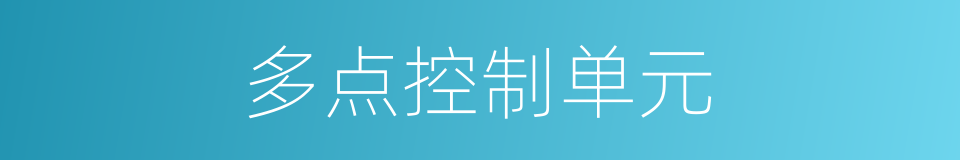 多点控制单元的同义词