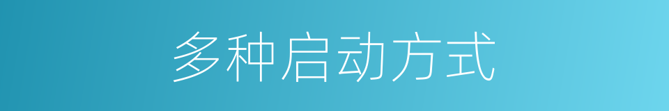 多种启动方式的同义词