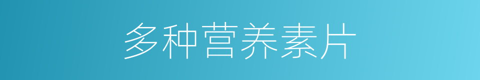 多种营养素片的同义词