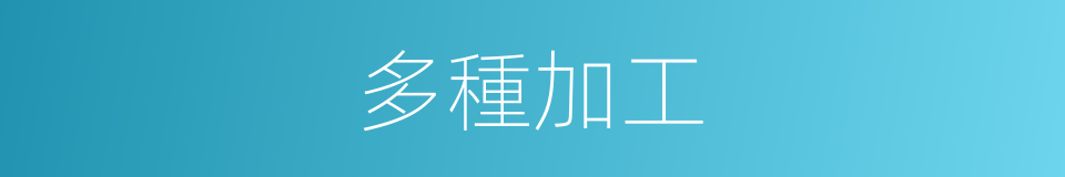 多種加工的同義詞