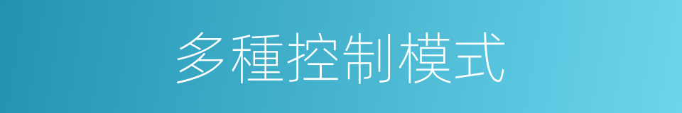 多種控制模式的同義詞