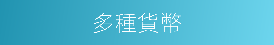 多種貨幣的同義詞