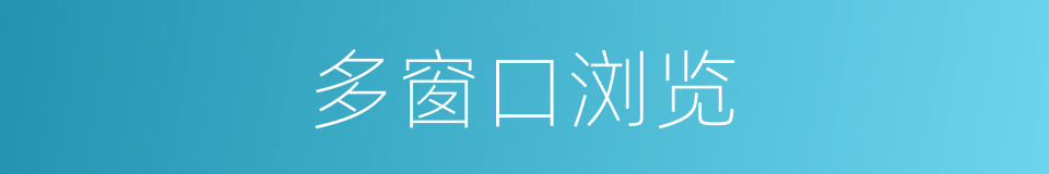 多窗口浏览的同义词