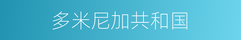 多米尼加共和国的同义词