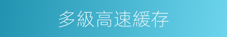 多級高速緩存的同義詞