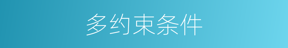 多约束条件的同义词
