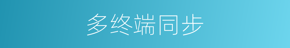多终端同步的同义词