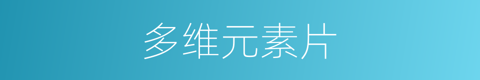 多维元素片的同义词