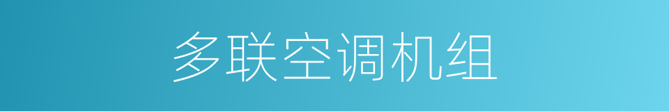 多联空调机组的同义词