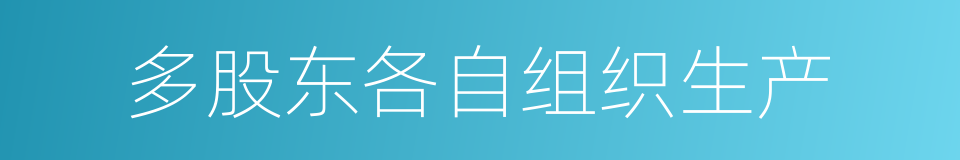 多股东各自组织生产的同义词