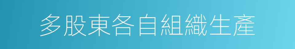 多股東各自組織生產的同義詞