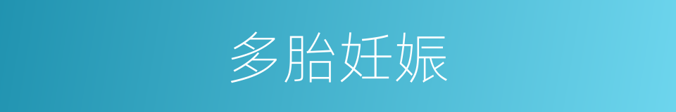 多胎妊娠的同义词