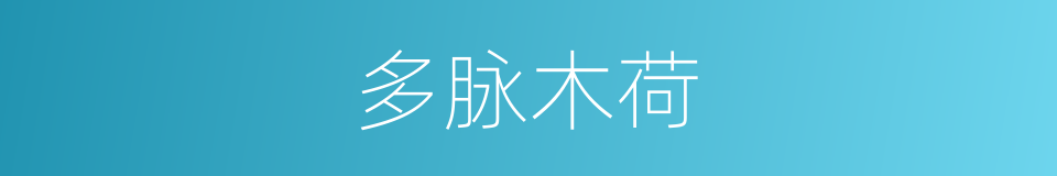 多脉木荷的同义词