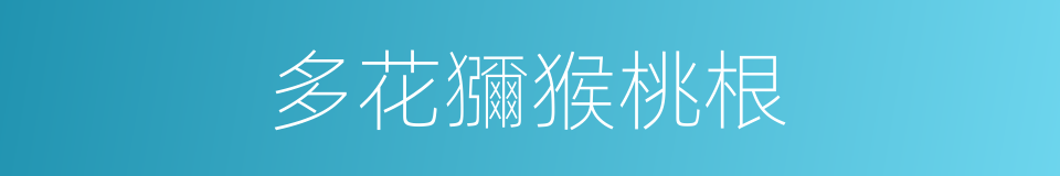 多花獼猴桃根的同義詞