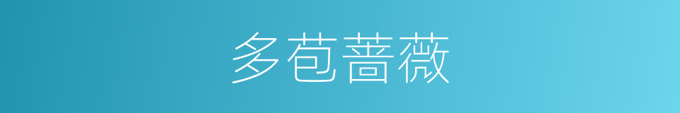 多苞蔷薇的同义词