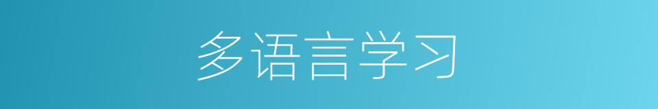 多语言学习的同义词