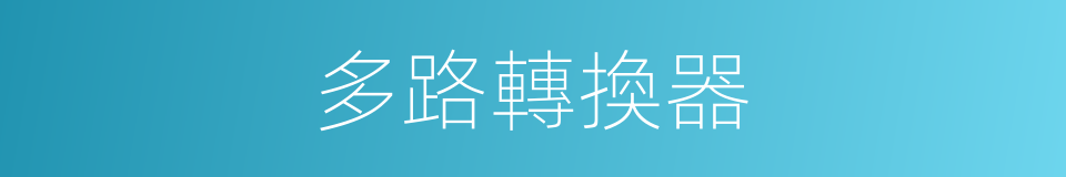 多路轉換器的同義詞