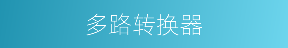多路转换器的同义词
