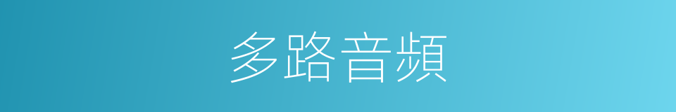 多路音頻的同義詞