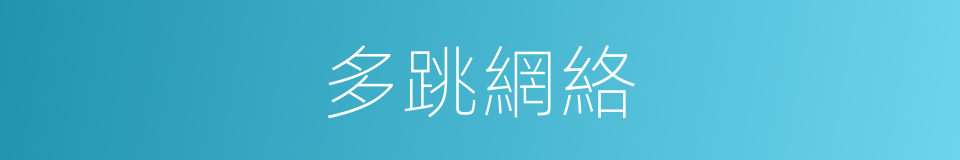 多跳網絡的意思