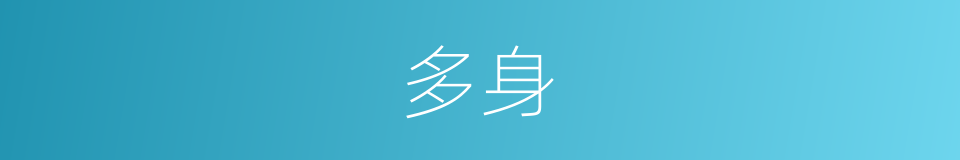 多身的同义词