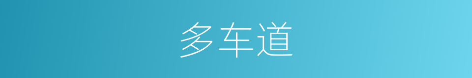 多车道的同义词