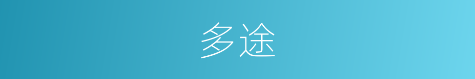 多途的同义词