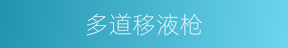 多道移液枪的同义词