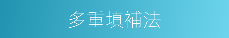 多重填補法的同義詞