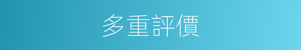 多重評價的同義詞