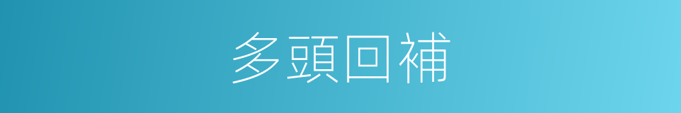 多頭回補的同義詞