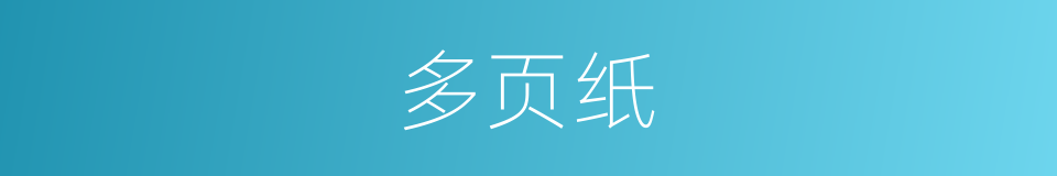 多页纸的同义词