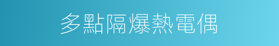 多點隔爆熱電偶的同義詞