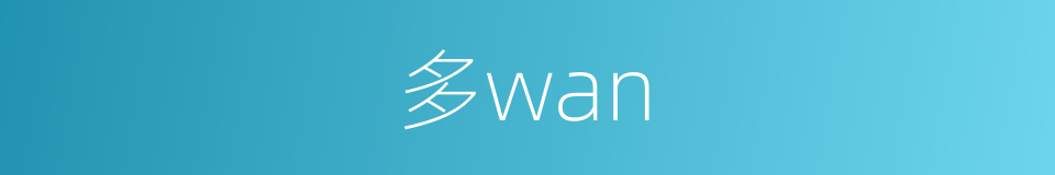 多wan的同义词