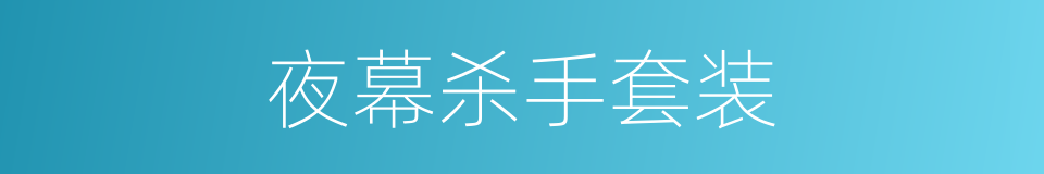 夜幕杀手套装的同义词