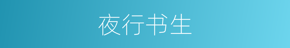 夜行书生的同义词