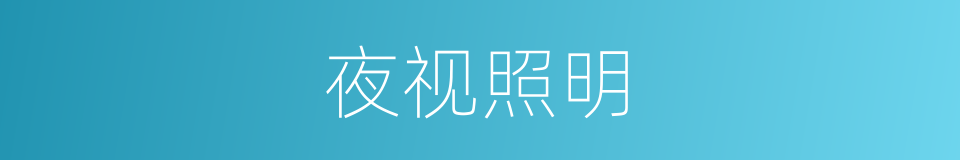 夜视照明的同义词