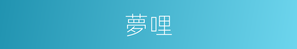 夢哩的同義詞