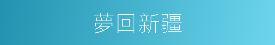 夢回新疆的同義詞