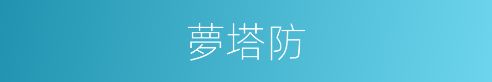 夢塔防的同義詞