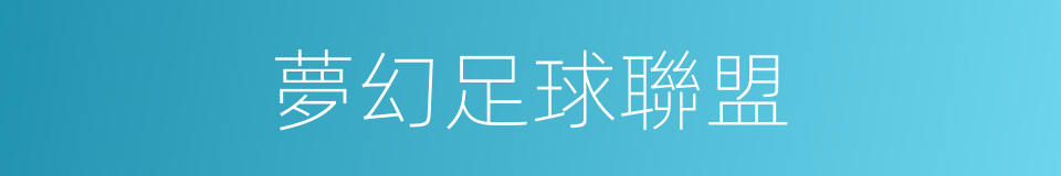 夢幻足球聯盟的同義詞